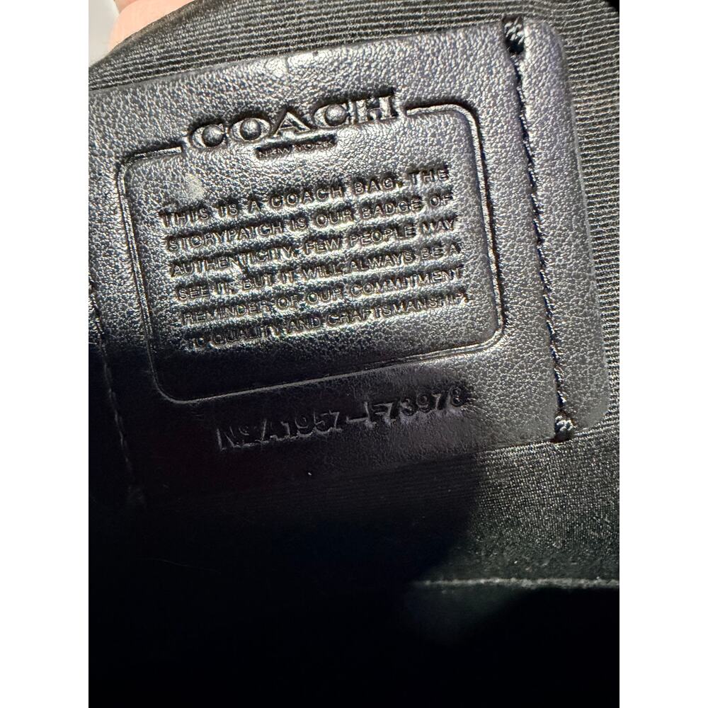 NWOT Coach Quilted Black Leather Ally satchel F73978 - Picture 8 of 8